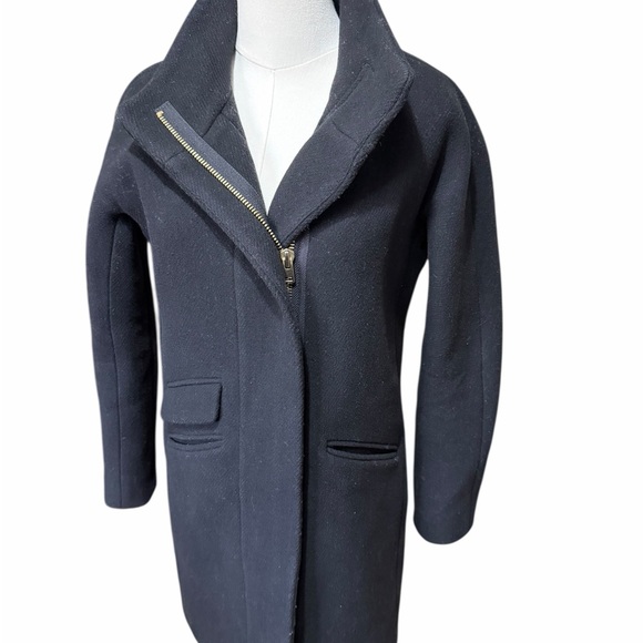 J. Crew Jackets & Blazers - J. Crew Toscana Italian Wool Blend Asymetrical Zip Front Coat Size 00